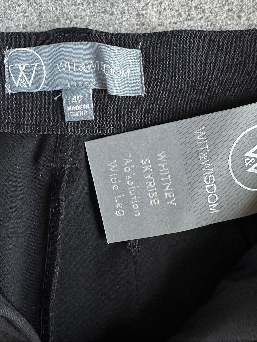 NWT Wit & Wisdom Absolution Whitney Skyrise Black Wide Leg Dress Pant Pockets 4P - Picture 11 of 16